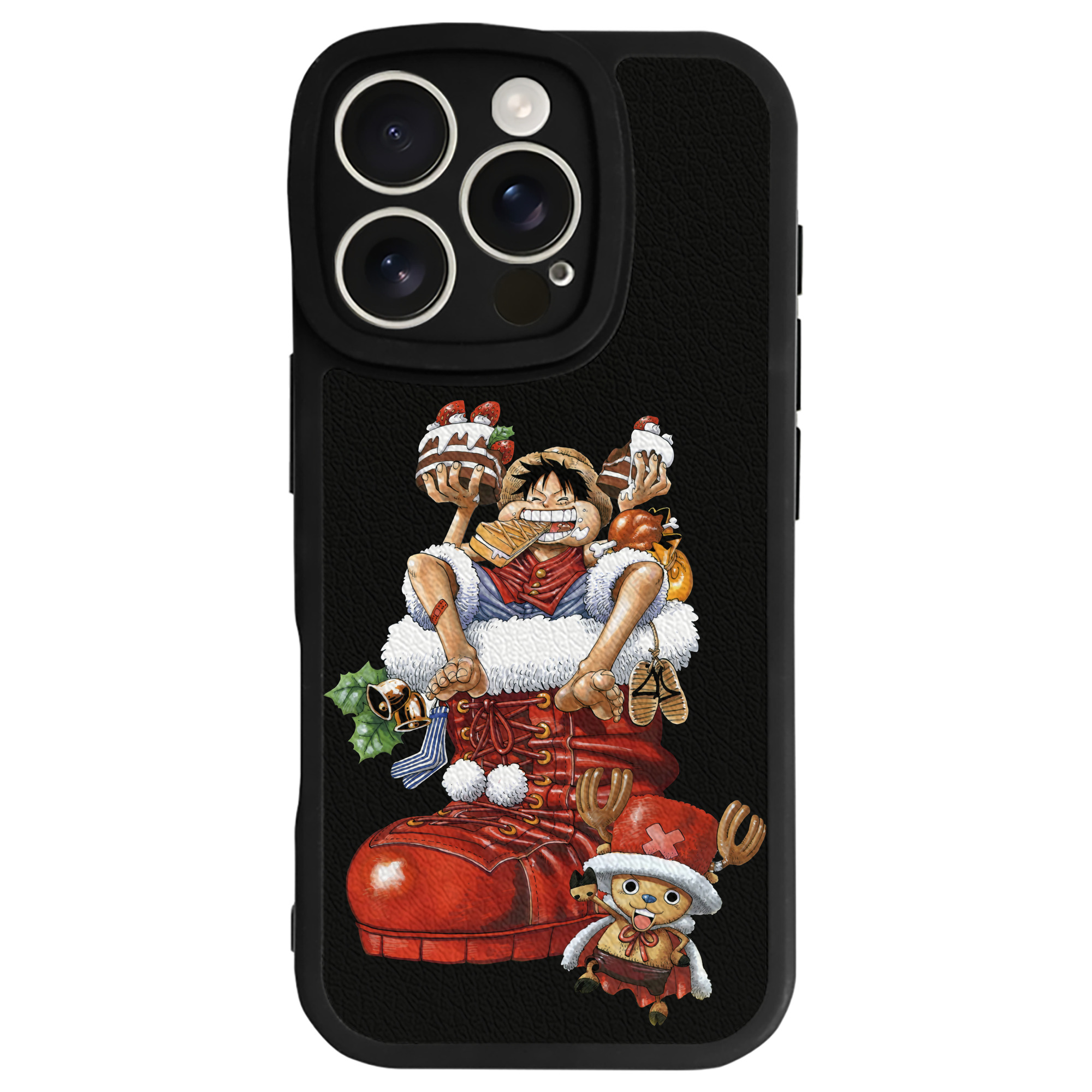 （画像用） ワンピース モンキー・D・ルフィ ONE PIECE Monkey D. Luffy 【iPhone 16シリーズ対応】シリコンスマホケース（レザー調） 材質：シリコン